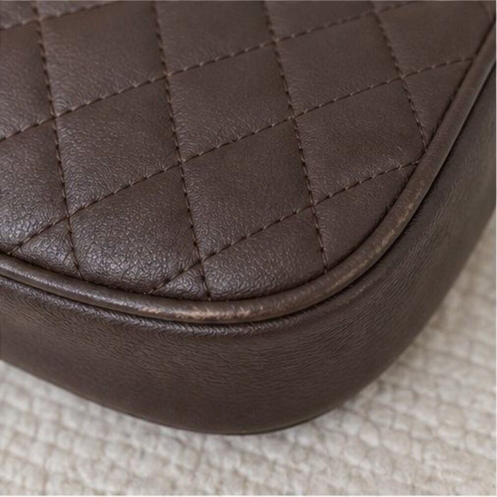 Brown Quilted Crossbody Bag - Picture 5 of 6